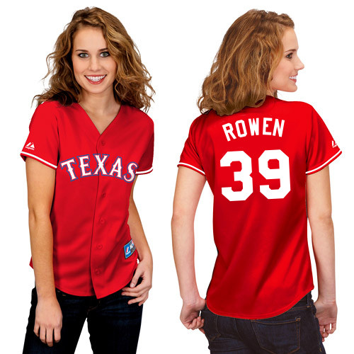 Ben Rowen #39 mlb Jersey-Texas Rangers Women's Authentic 2014 Alternate 1 Red Cool Base Baseball Jersey